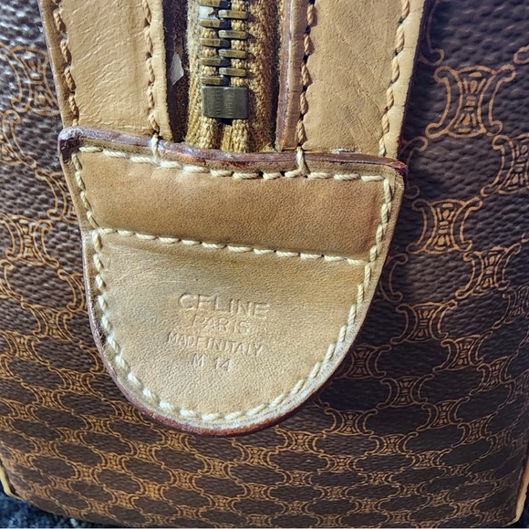 Celine Macadam Boston Bag PVC Coated Canvas Leather Authentic. - Picture 10 of 16